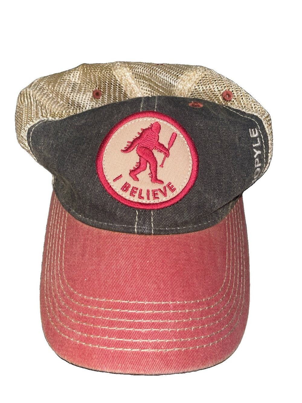 Legacy Athletic Bigfoot I Believe Eureka Springs Trucker Hat Red Snapback Cap